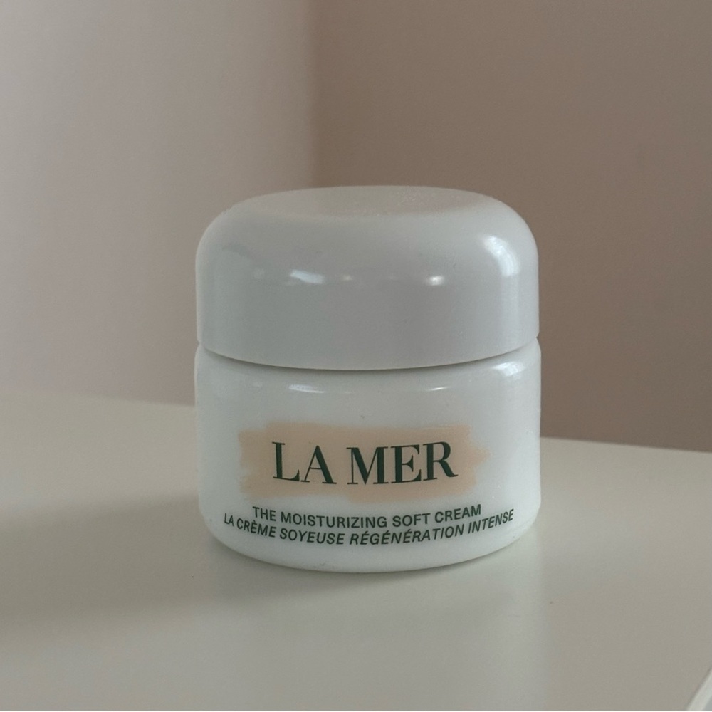 Empty La Mer The Moisturizing Soft Cream 1 oz Opal Glass Jar